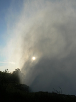 Spray from Victoria Falls billows over 1,000 ft into the air - photo by E. Jurus